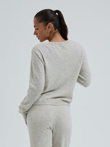 Seamless Basic Classic Cardigan | Uld Cashmere Cardigan Ecru Melange