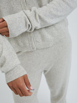 Seamless Basic Classic Cardigan | Uld Cashmere Cardigan Ecru Melange