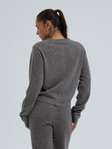 Seamless Basic Classic Cardigan | Uld Cashmere Cardigan Heather Mushroom