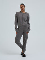 Seamless Basic Classic Cardigan | Uld Cashmere Cardigan Heather Mushroom