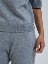 Seamless Basic Classic T-shirt | Uld Cashmere T-shirt Ash Melange