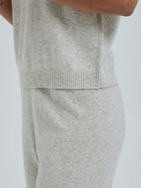 Seamless Basic Classic T-shirt | Uld Cashmere T-shirt Ecru Melange