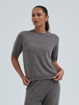 Seamless Basic Classic T-shirt | Uld Cashmere T-shirt Heather Mushroom
