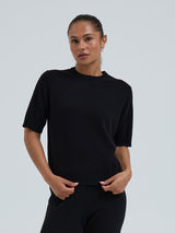 Seamless Basic Classic T-shirt | Uld Cashmere T-shirt Sort