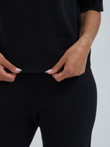 Seamless Basic Classic T-shirt | Uld Cashmere T-shirt Sort