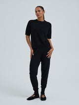 Seamless Basic Classic T-shirt | Uld Cashmere T-shirt Sort
