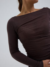 Seamless Basic Cotton Boat Neck | Bomuld L/S T-Shirt Java