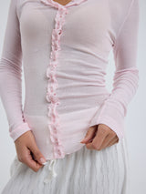 Seamless Basic Cotton Cardy | Bomuld Cardigan Pale Rose