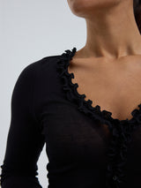 Seamless Basic Cotton Cardy | Bomuld Cardigan Sort