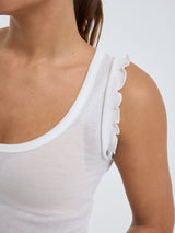 Seamless Basic Cotton Crop Top | Bomuld Tanktop Off-white