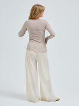Seamless Basic Cotton Elvira | Bomuld L/S T-Shirt Desert Melange