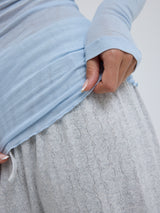 Seamless Basic Cotton Elvira | Bomuld L/S T-Shirt Hazy Sky