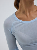 Seamless Basic Cotton Elvira | Bomuld L/S T-Shirt Hazy Sky