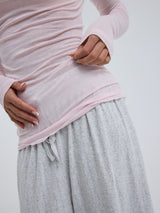 Seamless Basic Cotton Elvira | Bomuld L/S T-Shirt Pale Rose