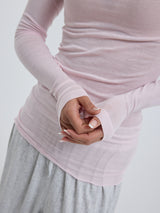 Seamless Basic Cotton Elvira | Bomuld L/S T-Shirt Pale Rose