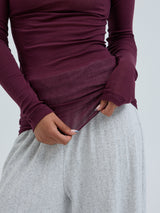 Seamless Basic Cotton Elvira | Bomuld L/S T-Shirt Vineyard