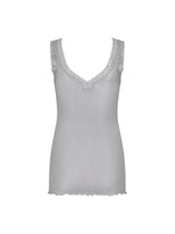 Seamless Basic Cotton Lacey | Bomuld Tanktop Grå