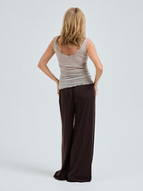 Seamless Basic Cotton Lacey | Bomuld Tanktop Desert Melange
