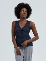 Seamless Basic Cotton Lacey | Bomuld Tanktop Midnight