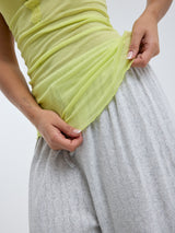 Seamless Basic Cotton Lacey | Bomuld Tanktop Neon Yellow