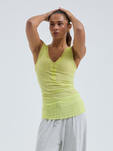 Seamless Basic Cotton Lacey | Bomuld Tanktop Neon Yellow