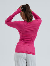 Seamless Basic Cotton Romance | Bomuld L/S T-Shirt Berry Pink