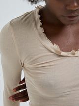 Seamless Basic Cotton Romance | Bomuld L/S T-Shirt Dark sand