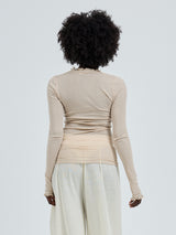 Seamless Basic Cotton Romance | Bomuld L/S T-Shirt Dark sand