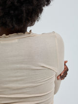 Seamless Basic Cotton Romance | Bomuld L/S T-Shirt Dark sand