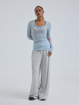 Seamless Basic Cotton Romance | Bomuld L/S T-Shirt Hazy Sky