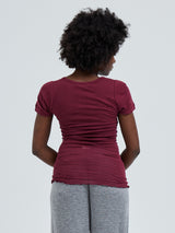 Seamless Basic Cotton Roseanna | Bomuld T-shirt Burgundy