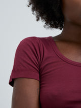 Seamless Basic Cotton Roseanna | Bomuld T-shirt Burgundy