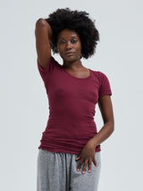 Seamless Basic Cotton Roseanna | Bomuld T-shirt Burgundy