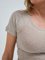 Seamless Basic Cotton Roseanna | Bomuld T-shirt Desert Melange