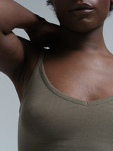 Seamless Basic Cotton Spaghetti | Bomuld Stroptop Tea Leaf