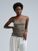 Seamless Basic Cotton Spaghetti | Bomuld Stroptop Tea Leaf