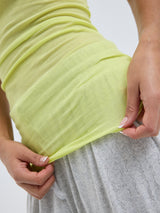 Seamless Basic Cotton Spaghetti | Bomuld Stroptop Neon Yellow