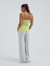 Seamless Basic Cotton Spaghetti | Bomuld Stroptop Neon Yellow