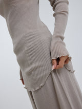 Seamless Basic Elegante | Merinould L/S T-Shirt Beige