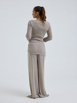 Seamless Basic Elegante | Merinould L/S T-Shirt Beige