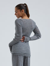 Seamless Basic Elegante | Merinould L/S T-Shirt Gråmelange