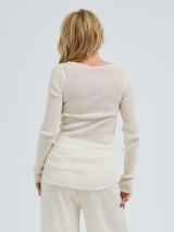 Seamless Basic Elegante | Merinould L/S T-Shirt Off-white