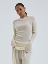 Seamless Basic Elegante | Merinould L/S T-Shirt Off-white