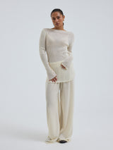 Seamless Basic Elegante | Merinould L/S T-Shirt Off-white