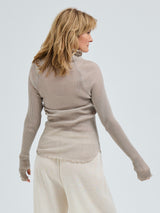 Seamless Basic Fiori | Merinould L/S T-Shirt Beige