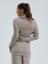 Seamless Basic Fiori | Merinould L/S T-Shirt Beige