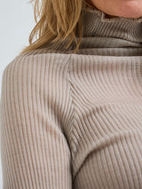 Seamless Basic Fiori | Merinould L/S T-Shirt Beige