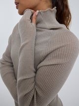 Seamless Basic Fiori | Merinould L/S T-Shirt Beige