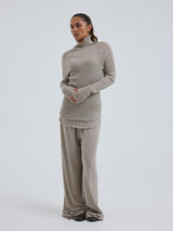 Seamless Basic Fiori | Merinould L/S T-Shirt Beige