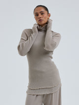 Seamless Basic Fiori | Merinould L/S T-Shirt Beige